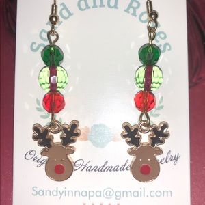 Rudolph earrings. So cute! 🎄